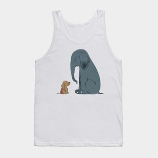 Elephant and dog best friend Tank Top